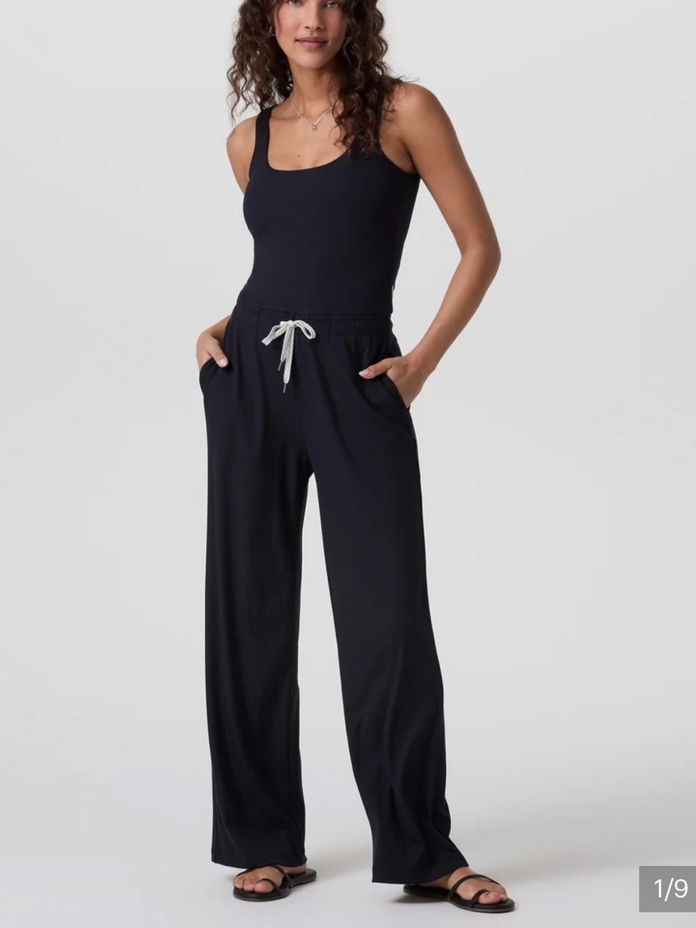 Vuori Black Pose Scoop Jumpsuit